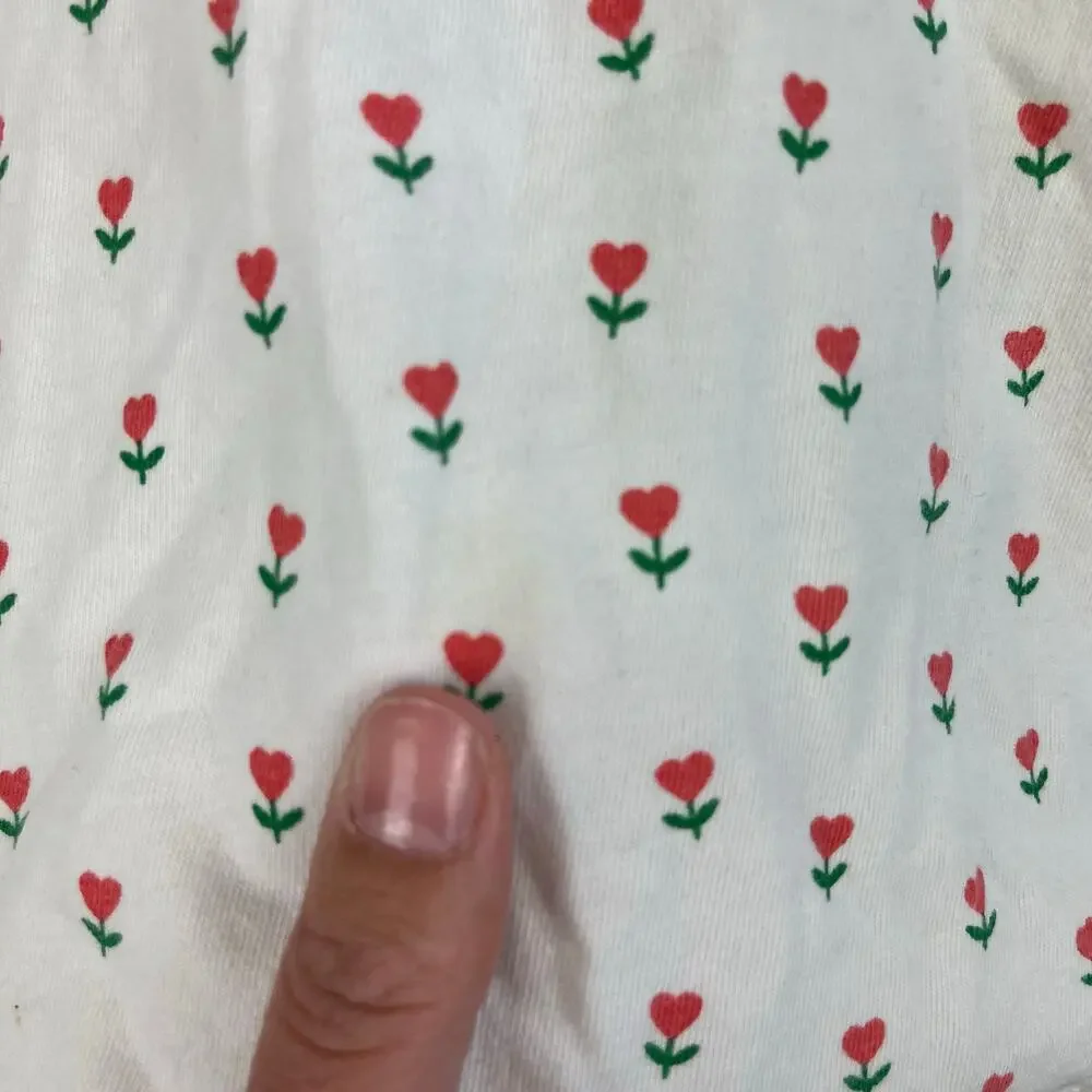 Mini Boden Heart Flowers Blouse 12-18 Months